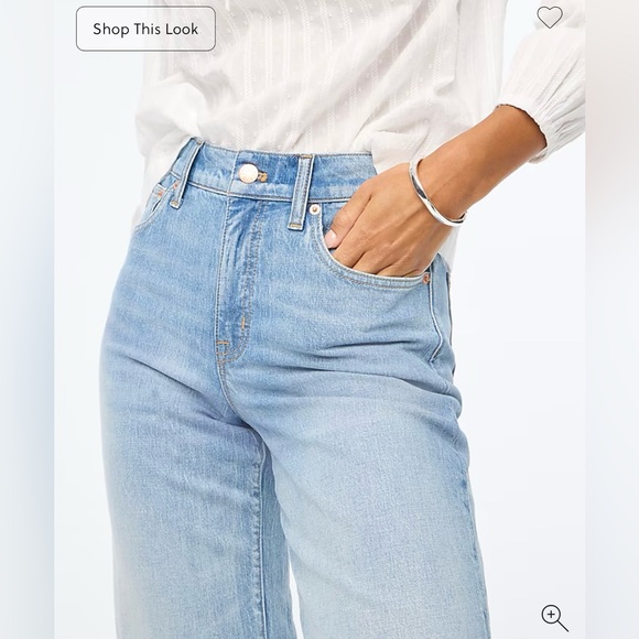J.Crew Tall wide-leg cropped jean in all-day stretch - Picture 2 of 9